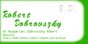 robert dobrovszky business card