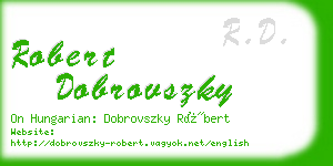 robert dobrovszky business card